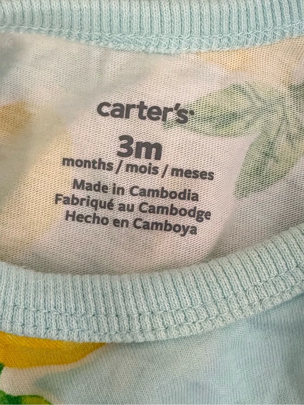Carter’s Lemon Tank Bodysuit Dress 3M